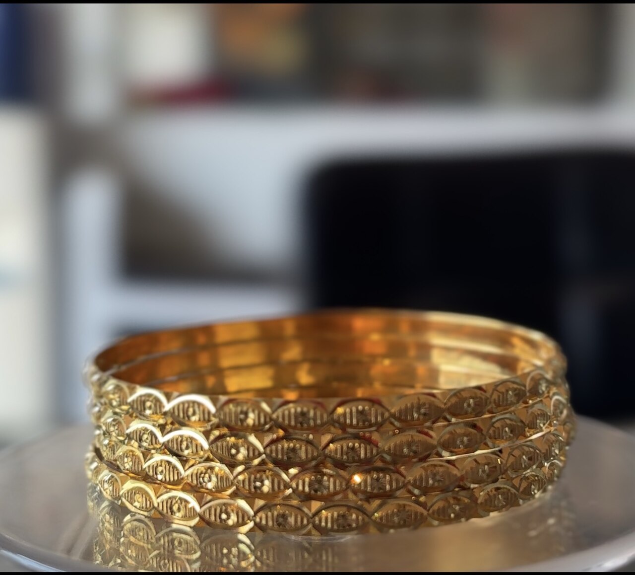 Gold bangles and bracelets